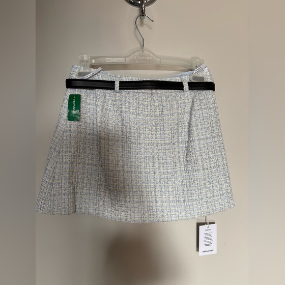 NWT- Powdered Blue Tweed Mini Skirt SELF PORTRAIT - Picture 4 of 14